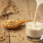 Soy Milk, Soy Food and Beverage ProductsFood nutrition concept.